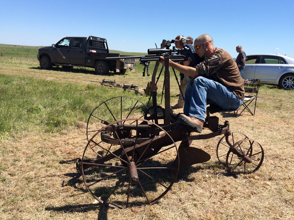 shooting stance off metal frame