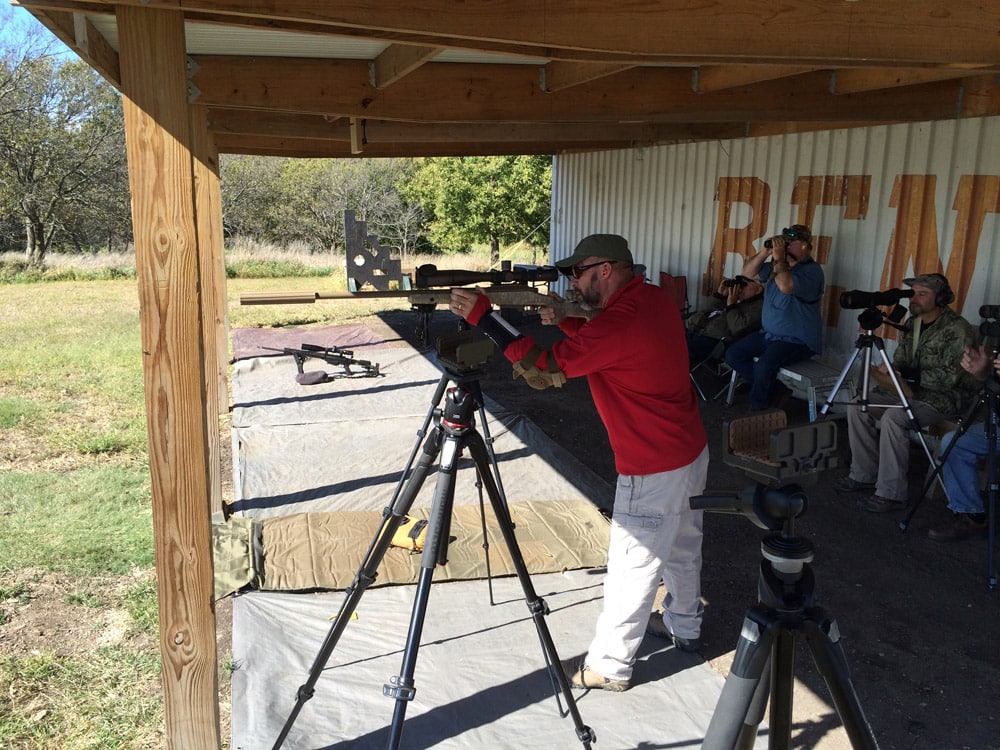 firearms training on tripod